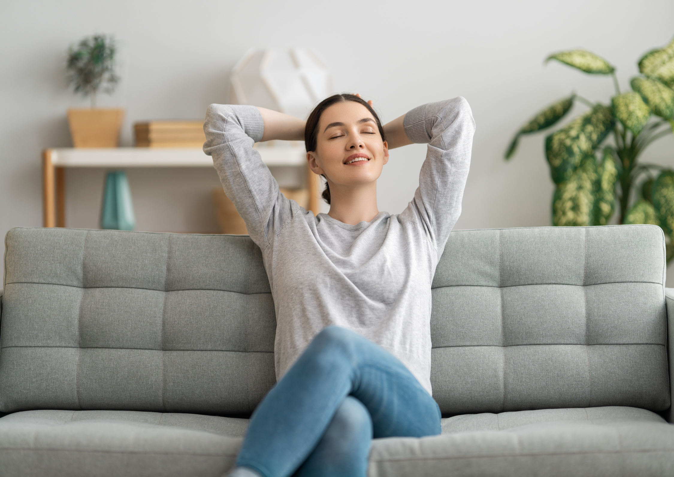 Woman Resting on the Sofa at Home